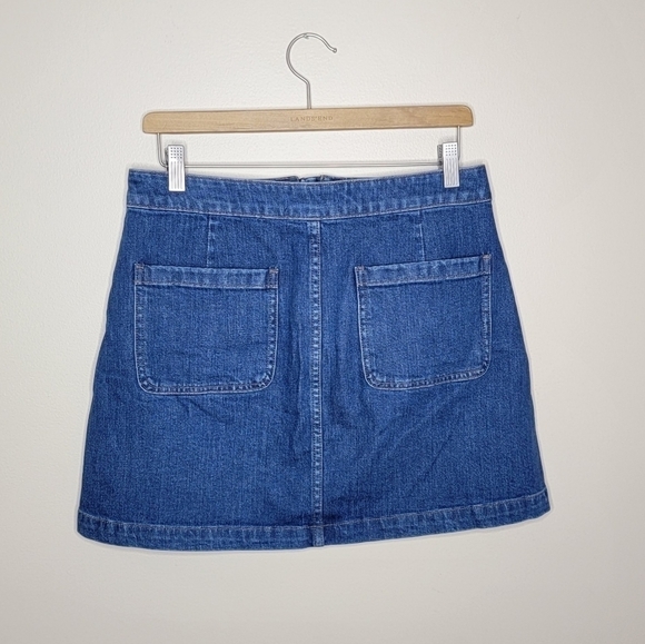 Madewell | Denim Front Pocket Ring Zipper Mini Skirt Size 6/28 - Picture 4 of 6